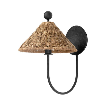 Layton Wall Light in Black Iron.