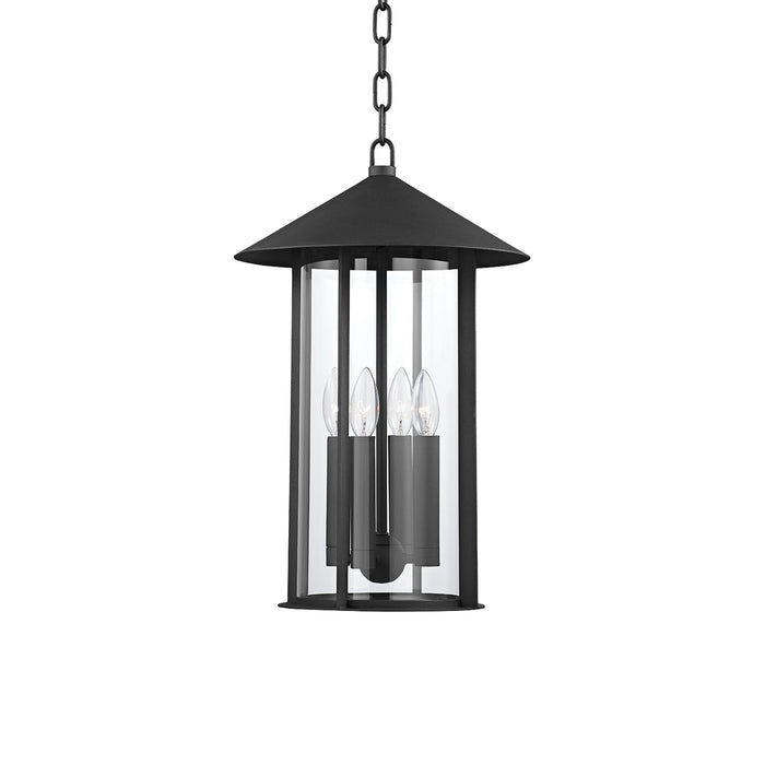 Long Beach Outdoor Pendant Light in Textured Black (Small).