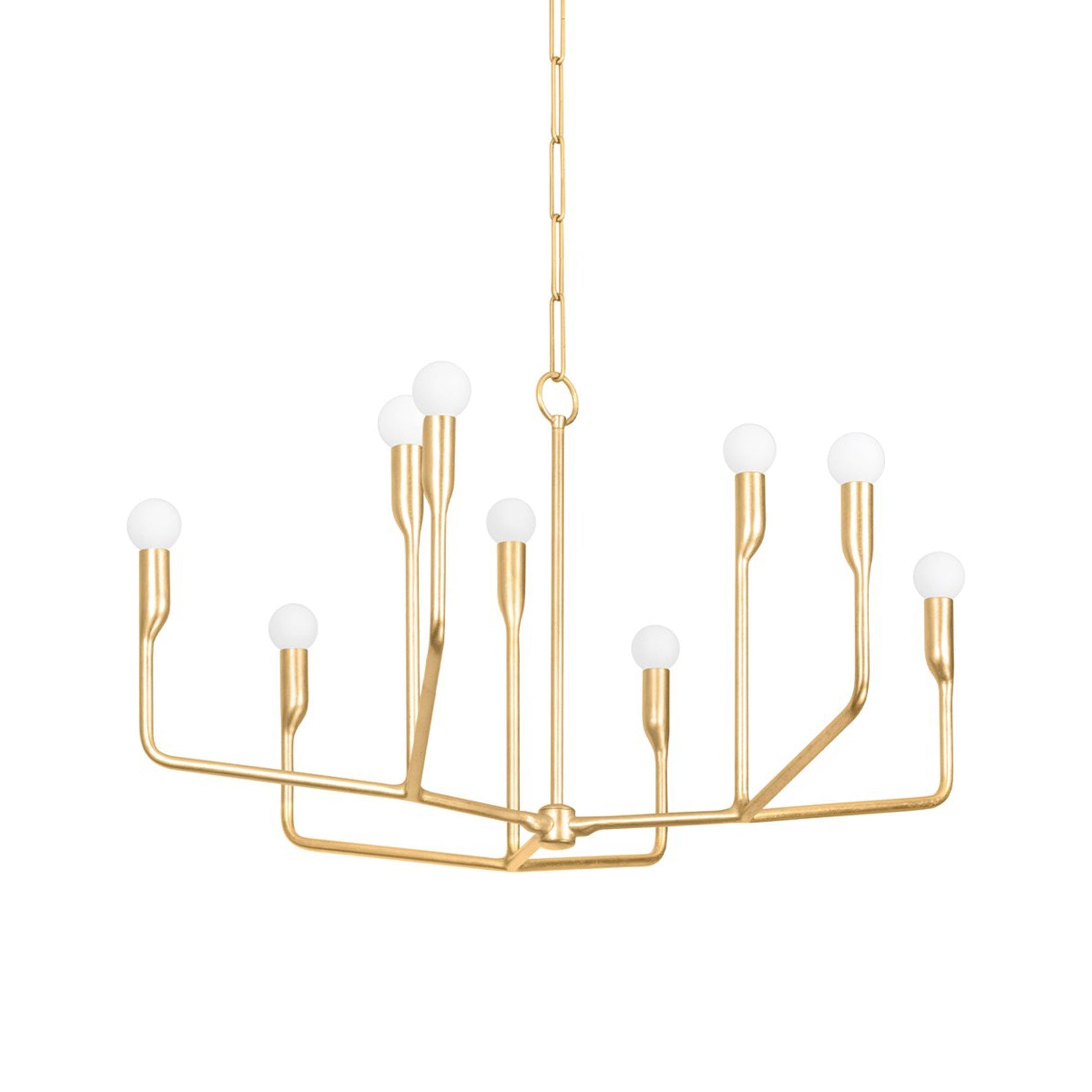 Norman Chandelier in Vintage Gold Leaf (9-Light).