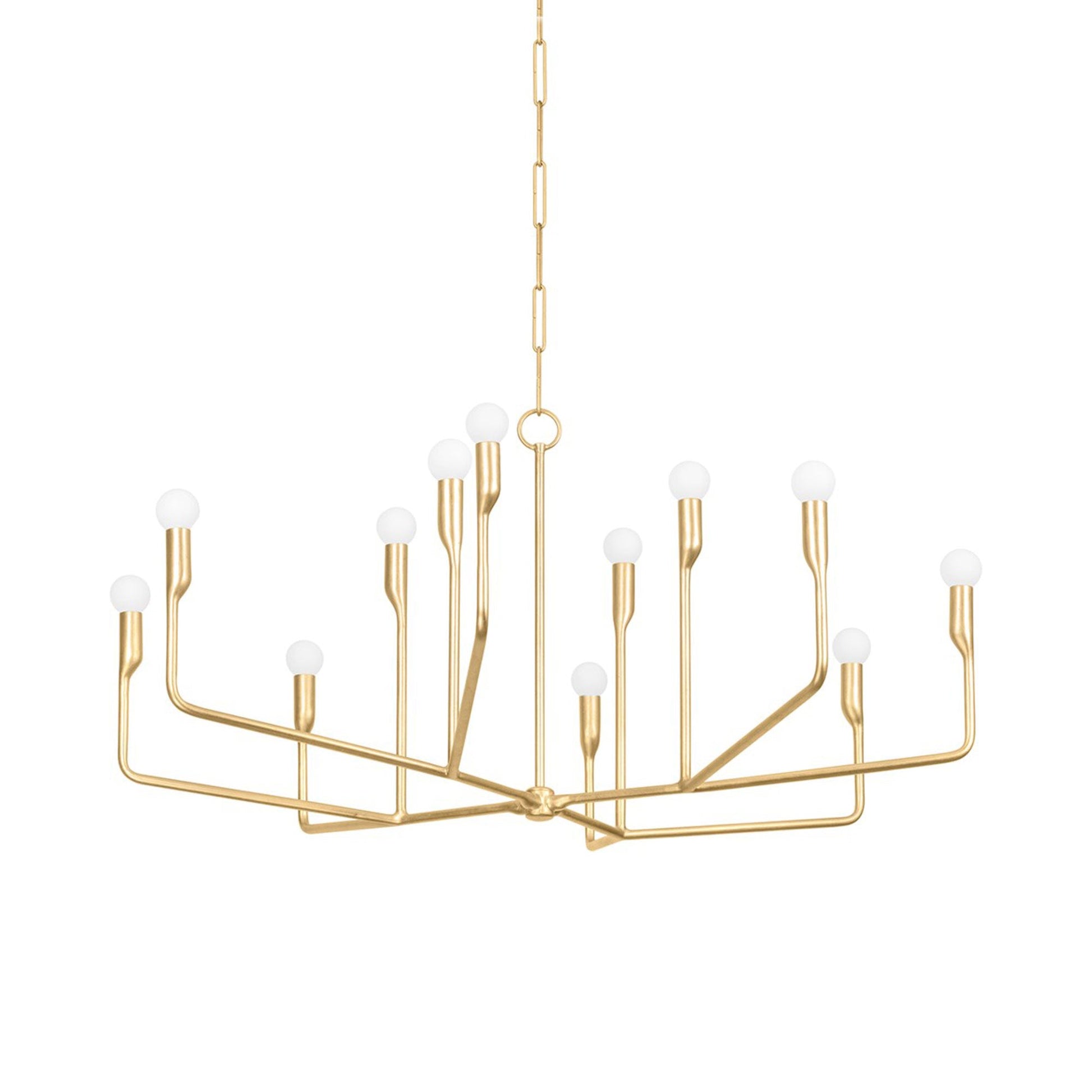 Norman Chandelier in Vintage Gold Leaf (12-Light).
