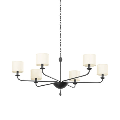 Osmond Chandelier in Black Iron (6-Light).