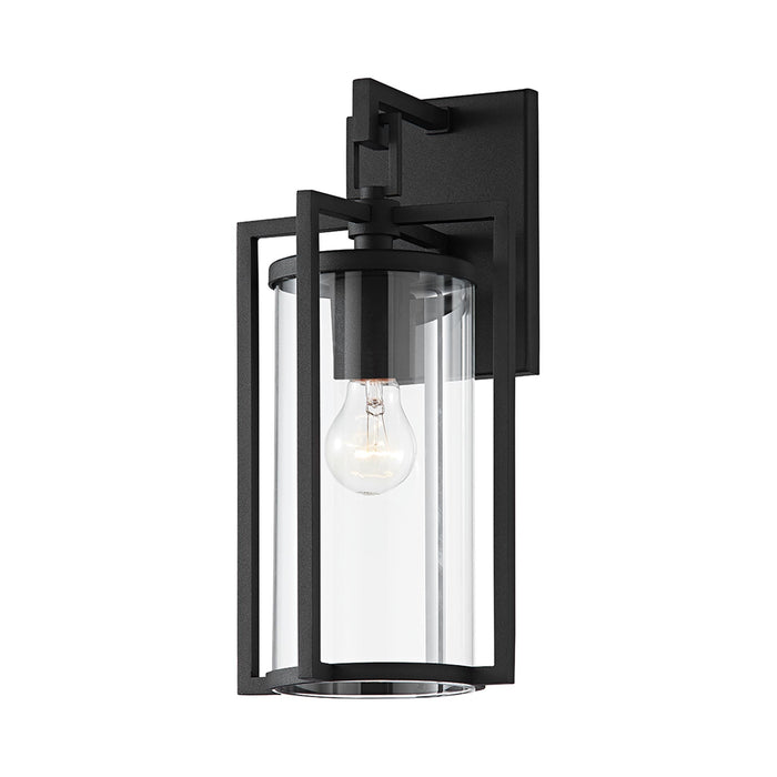 Percy Outdoor Wall Light in Texture Black (1-Light).