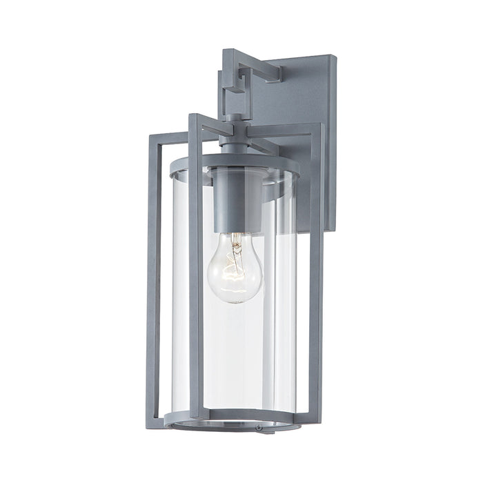 Percy Outdoor Wall Light in Weathered Zinc (1-Light).