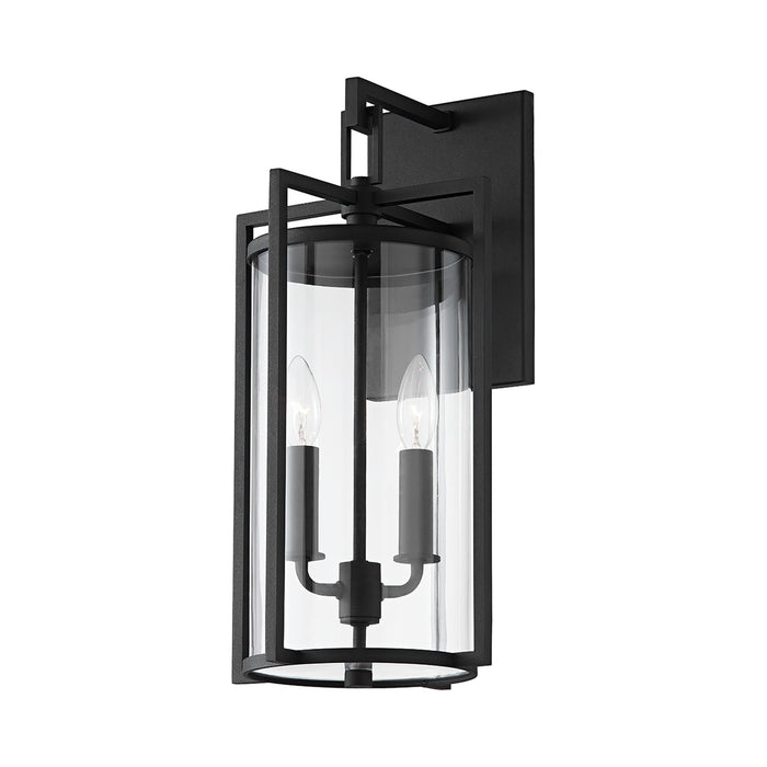 Percy Outdoor Wall Light in Texture Black (2-Light).