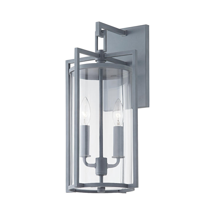 Percy Outdoor Wall Light in Weathered Zinc (2-Light).