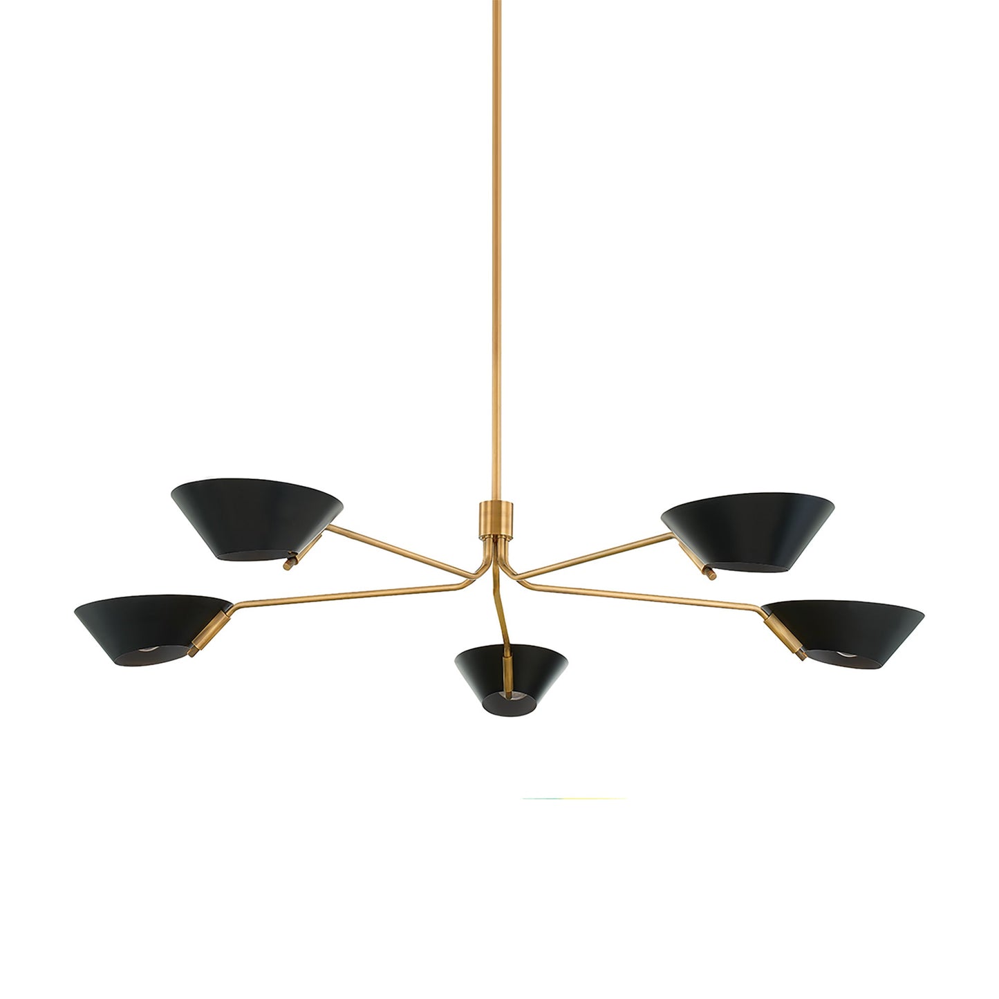 Sacramento Chandelier in Patina Brass/Soft Black (5-Light).