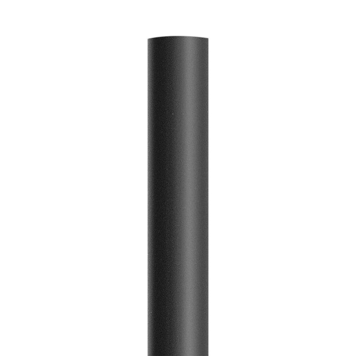 Smooth Outdoor Aluminum Pole in Textured Black.
