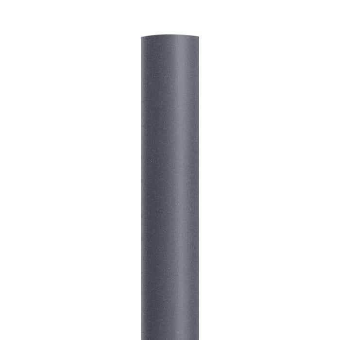 Smooth Outdoor Aluminum Pole in Weathered Zinc.
