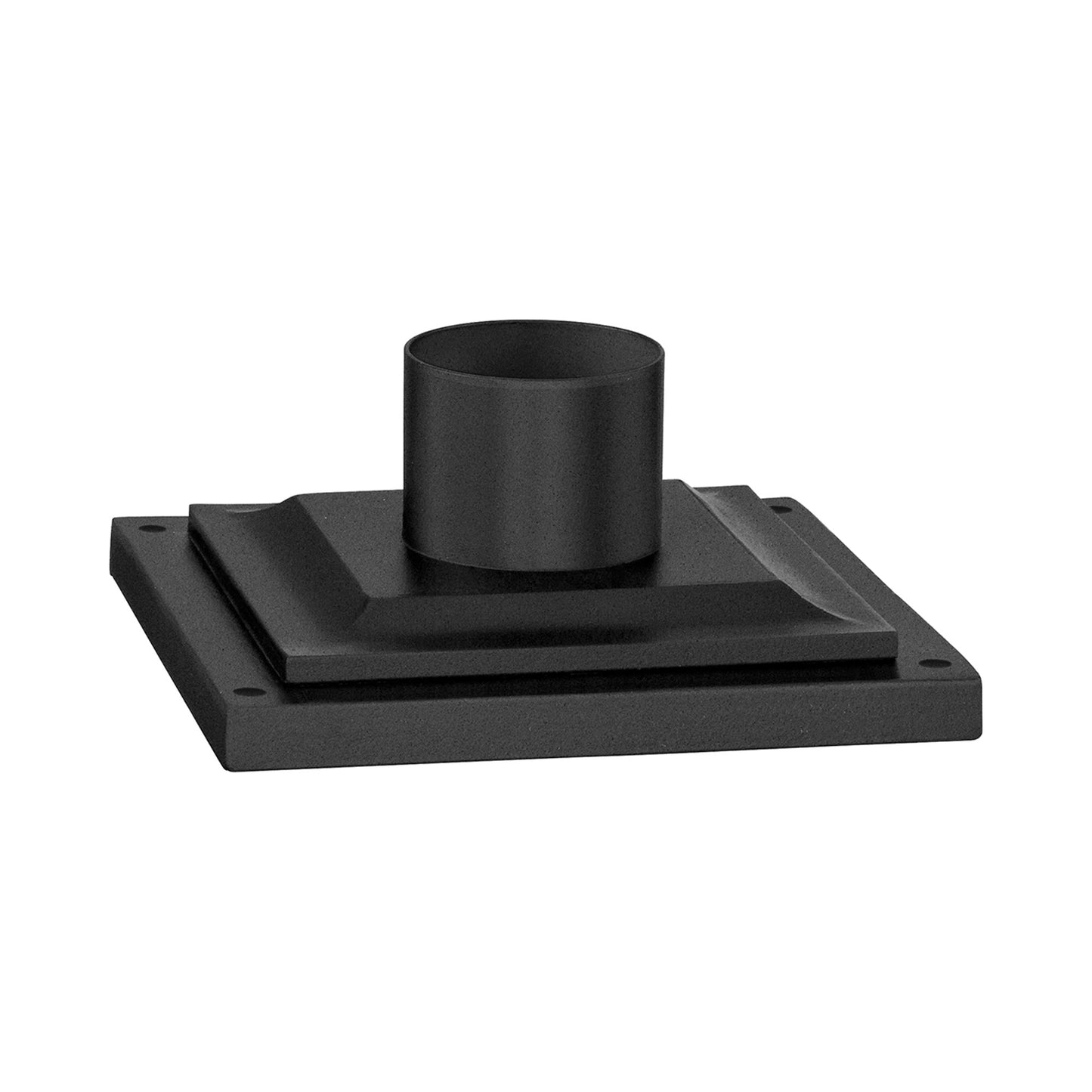 Square Outdoor Pier Mount in Textured Black (Square).