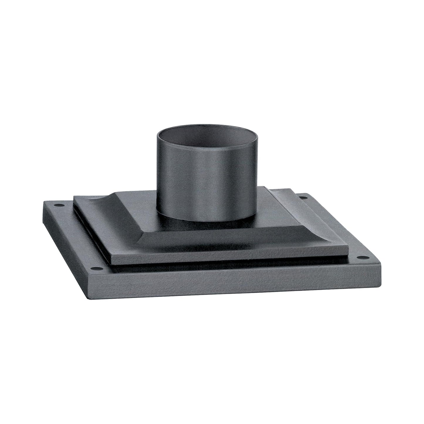 Square Outdoor Pier Mount in Weathered Zinc (Square).