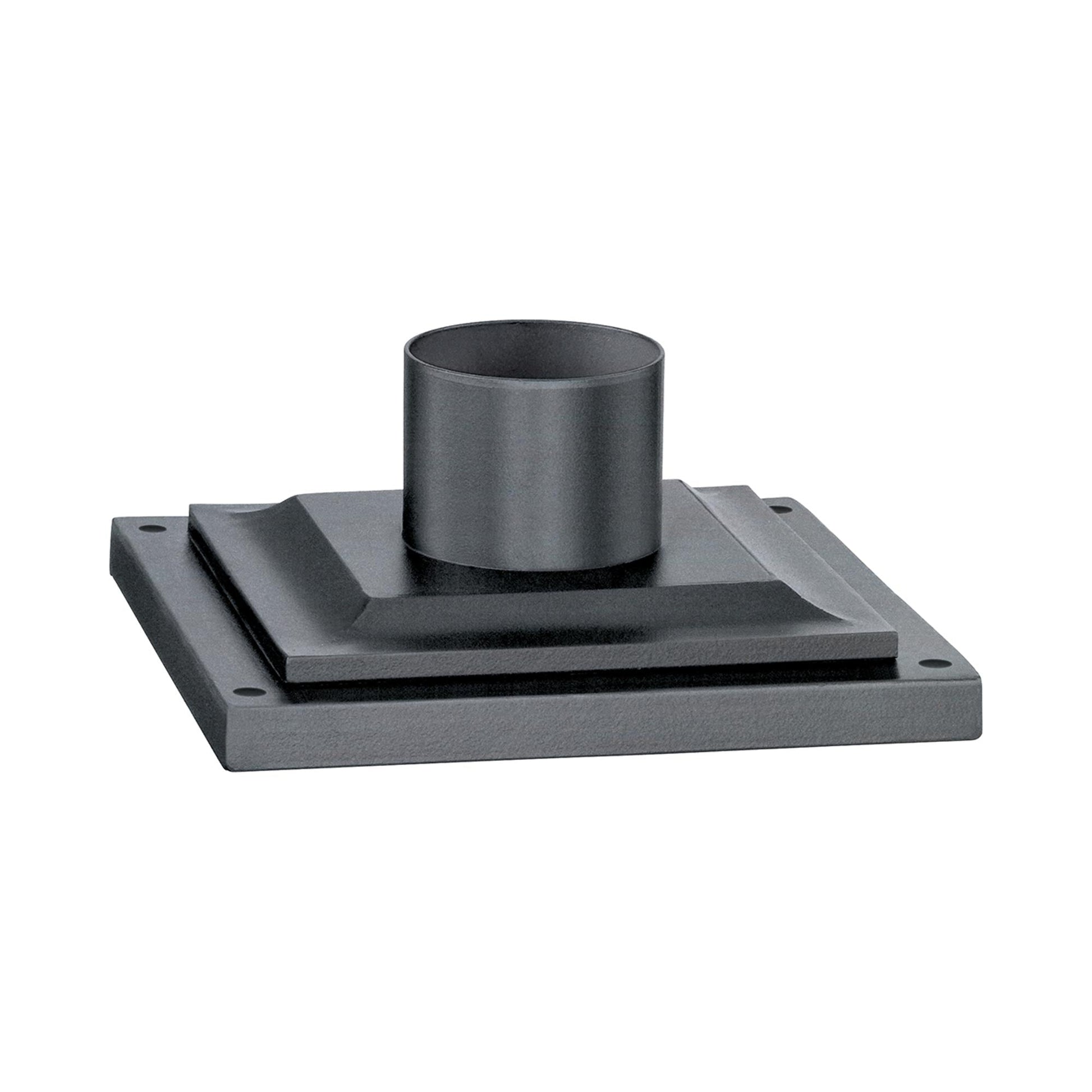 Square Outdoor Pier Mount in Weathered Zinc (Square).