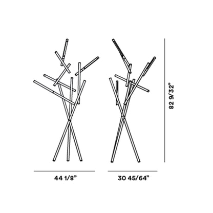 Tuareg LED Floor Lamp - line drawing.