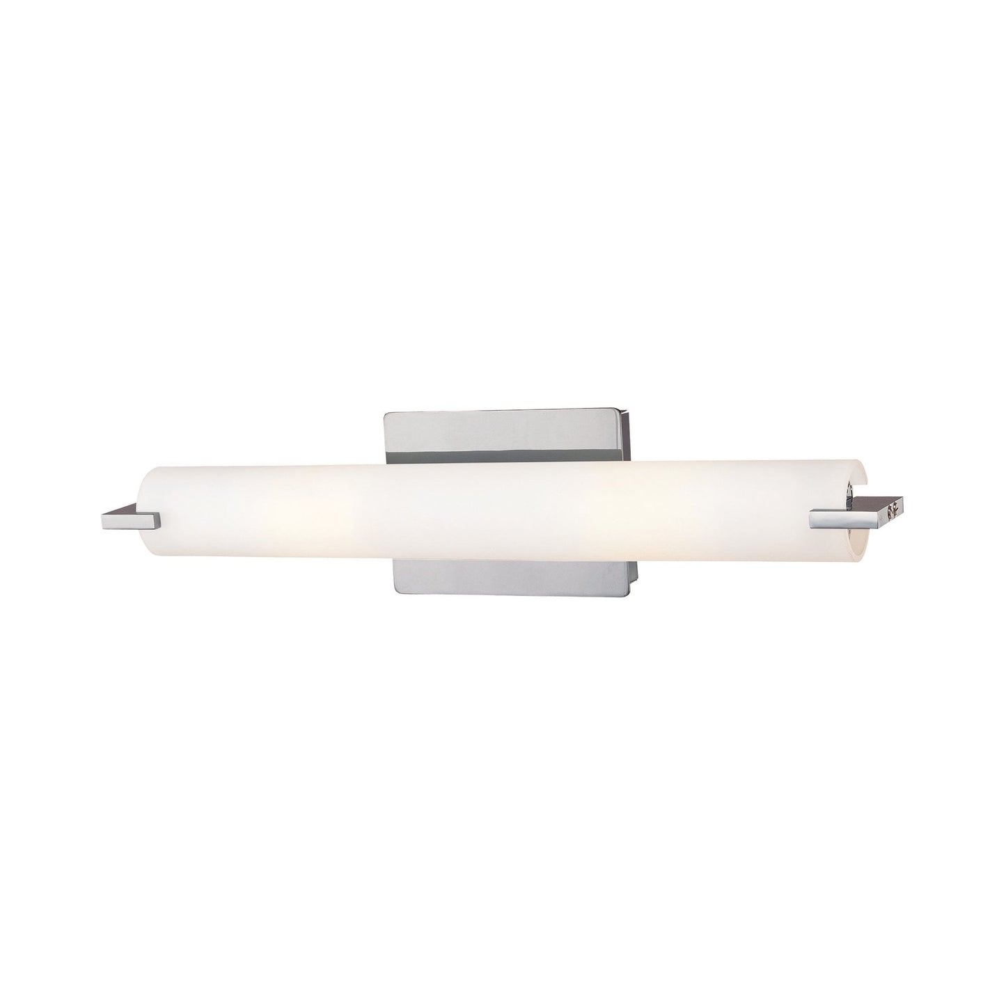 Tube LED Bath Vanity Light in Chrome (Small/2-Light).