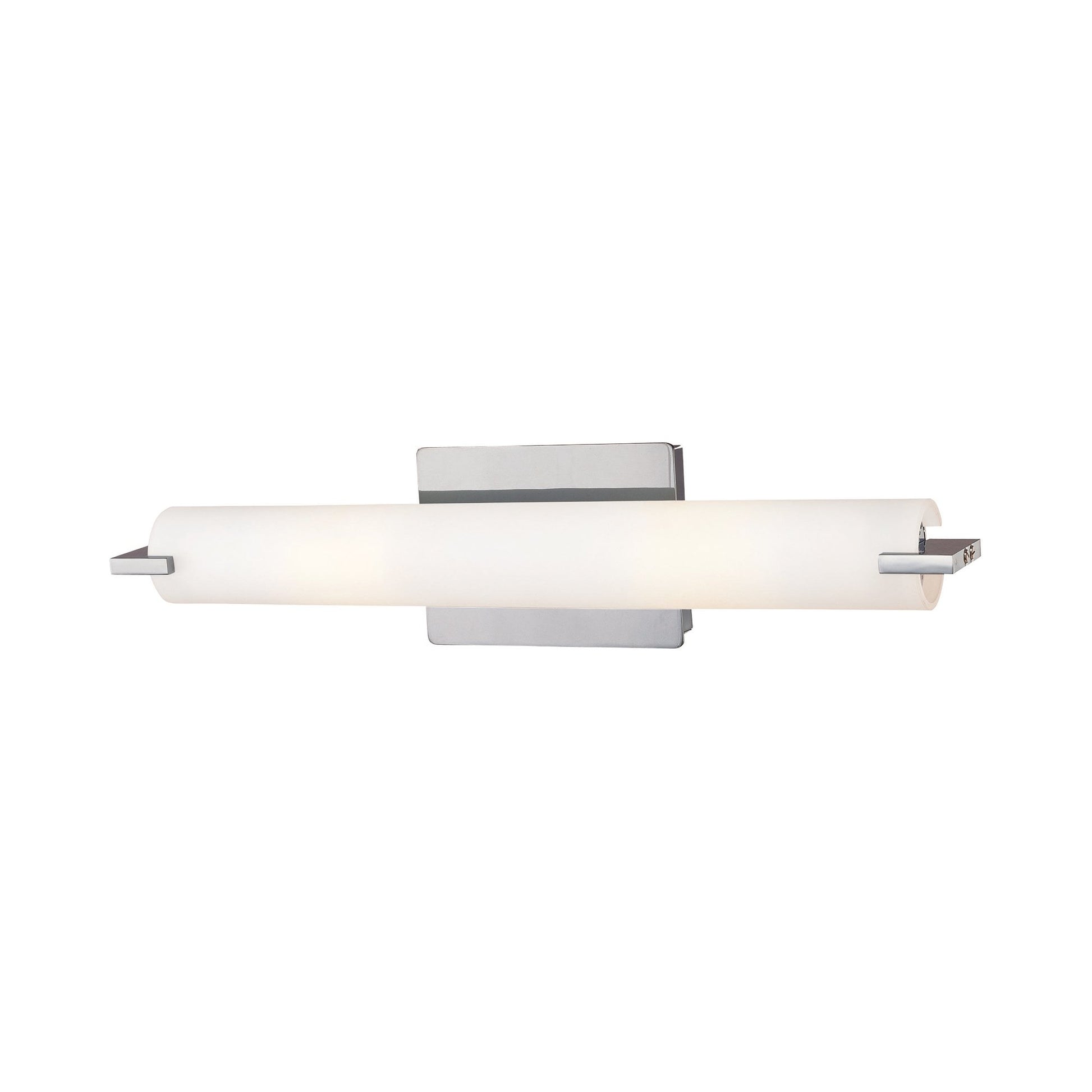 Tube LED Bath Vanity Light in Chrome (Small/2-Light).