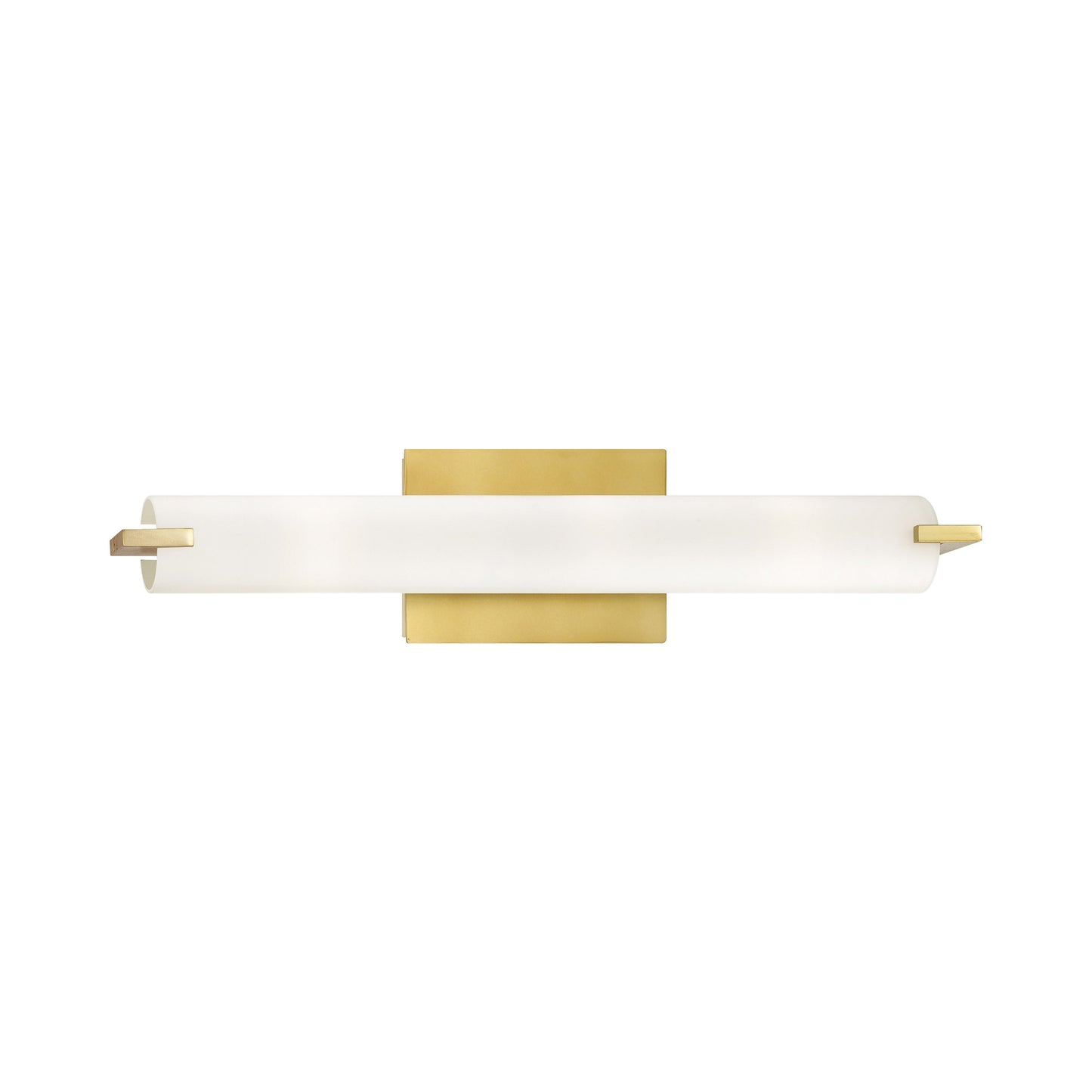 Tube LED Bath Vanity Light in Honey Gold (Small/1-Light).