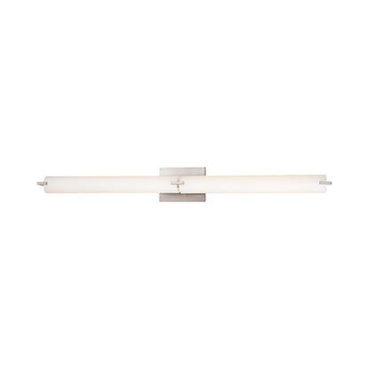 Tube LED Bath Vanity Light in Brushed Nickel (Large/2-Light).