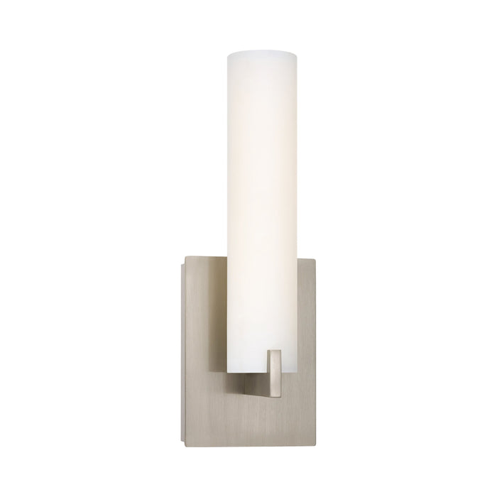 Tube LED Bath Wall Light in Brushed Nickel.