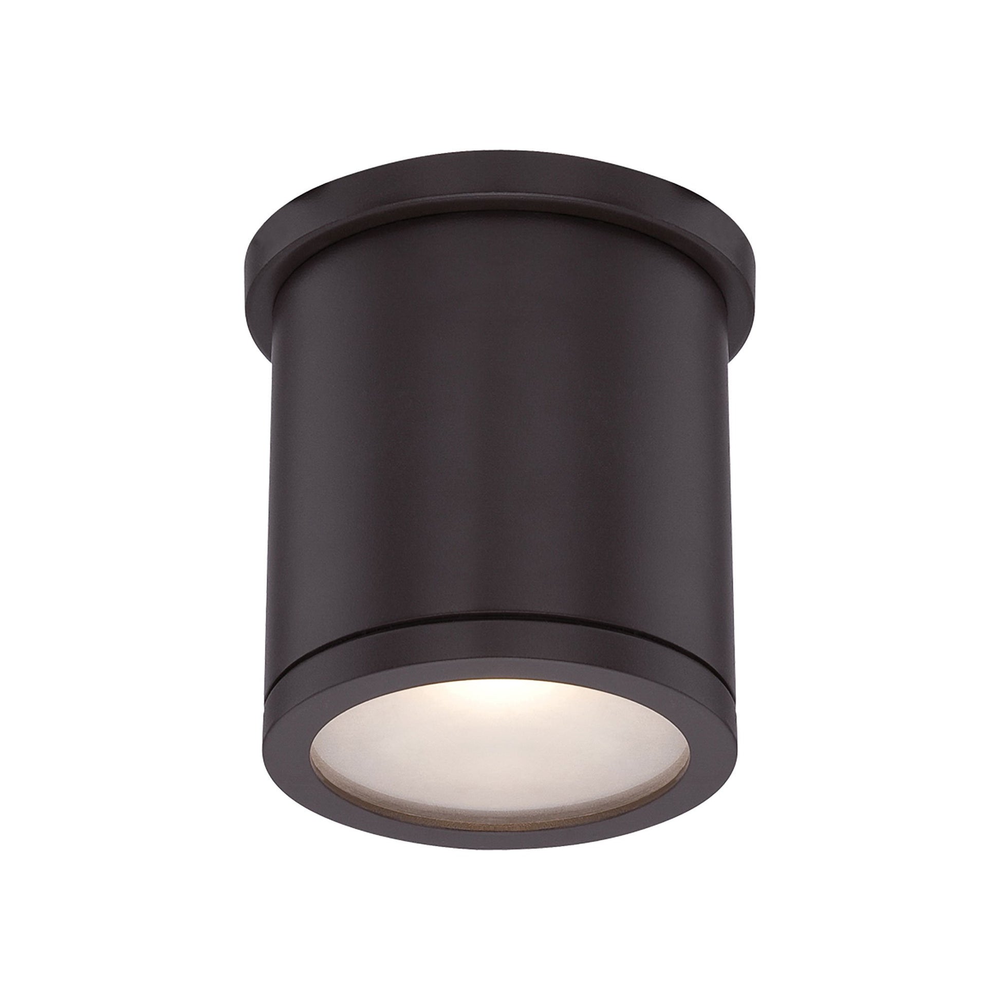Tube LED Flush Mount Ceiling Light in Bronze (Small).