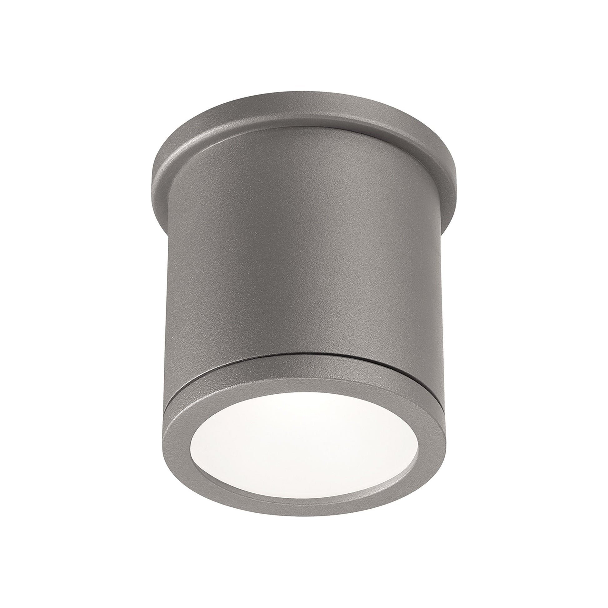 Tube LED Flush Mount Ceiling Light in Graphite (Small).