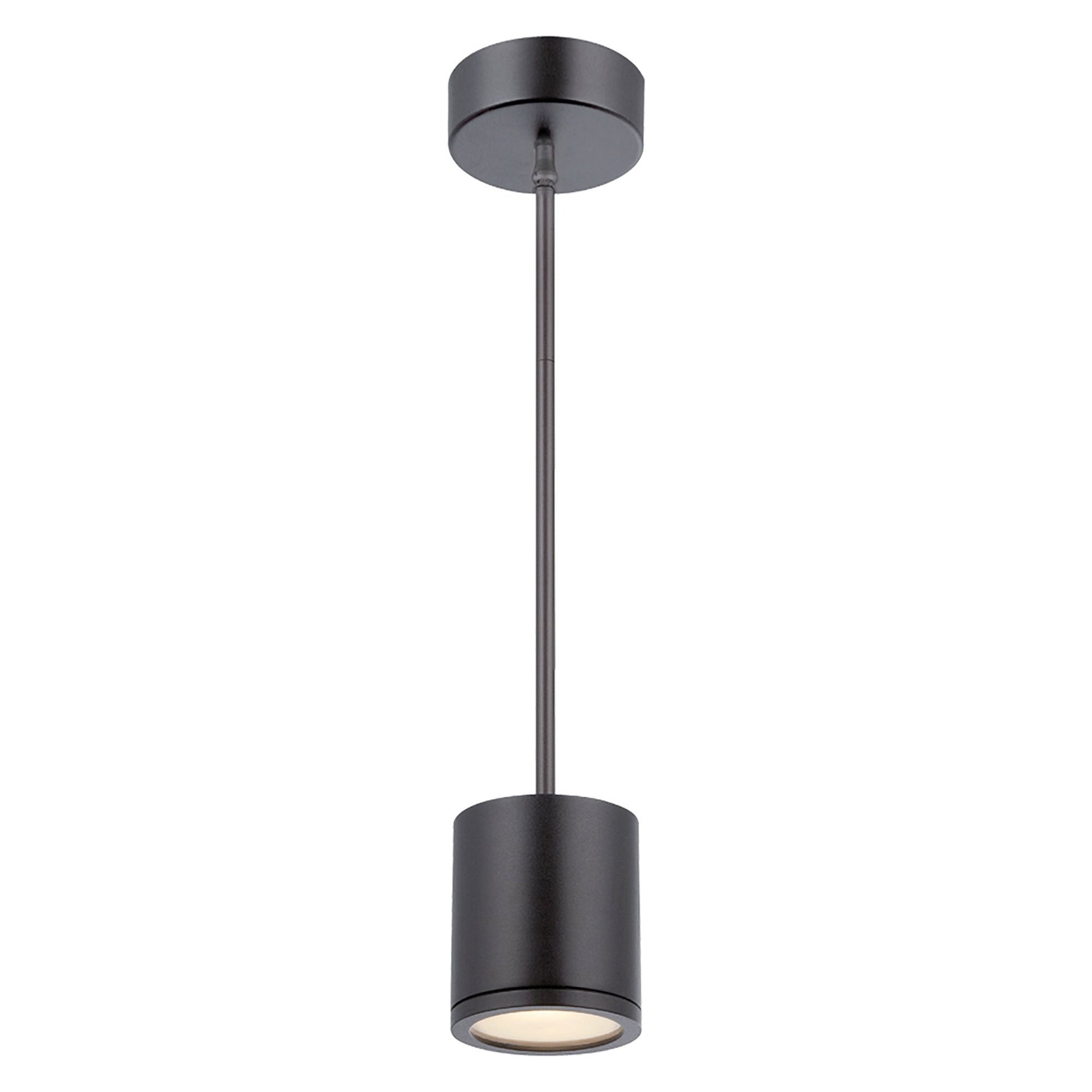 Tube LED Pendant Light in Black.