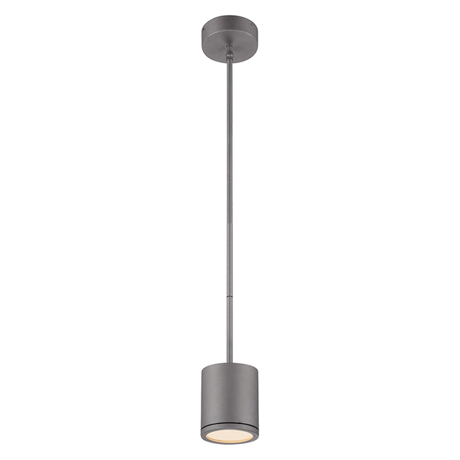 Tube LED Pendant Light in Graphite.