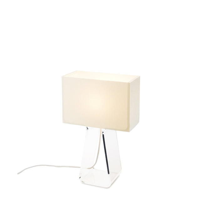Tube Top Table Lamp in White/Char (Small).