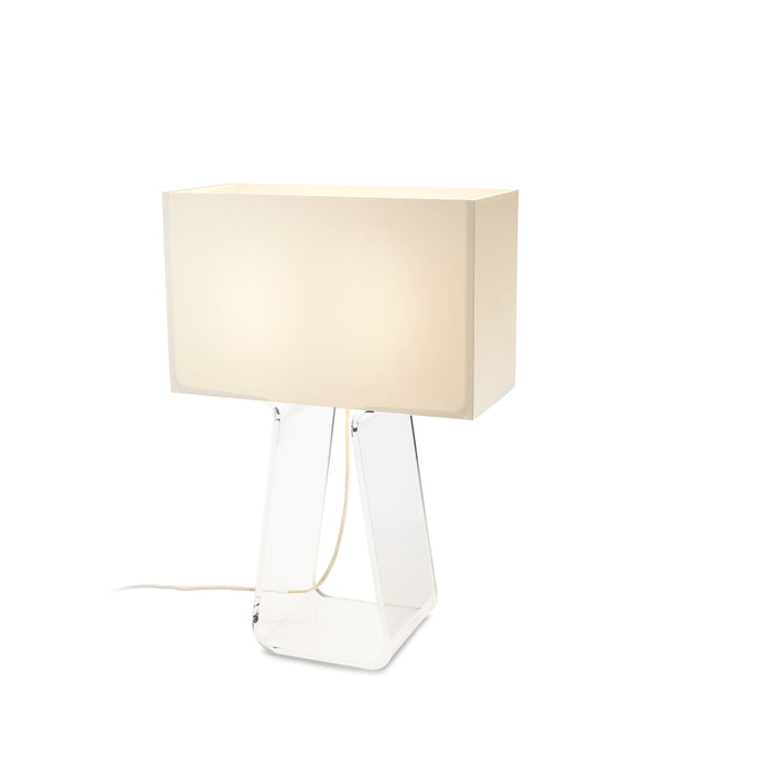 Tube Top Table Lamp in White/Char (Medium).