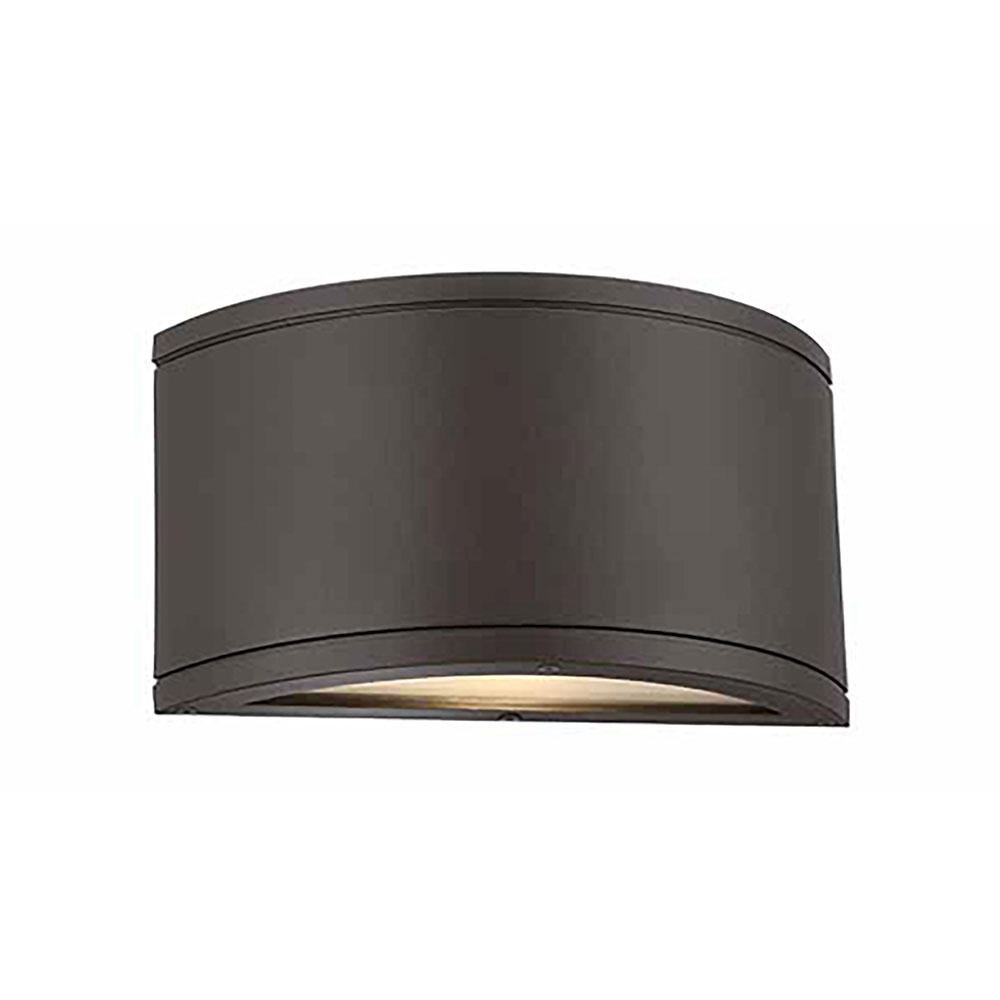 Tuble Horizontal Outdoor LED Wall Light in Bronze (1-Light).