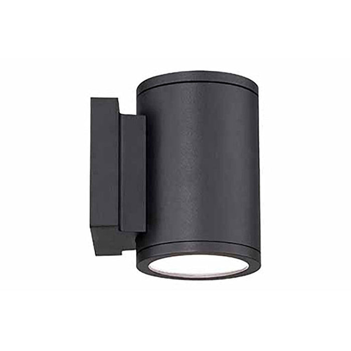 Tuble Vertical Outdoor LED Wall Light in Black (2-Light).
