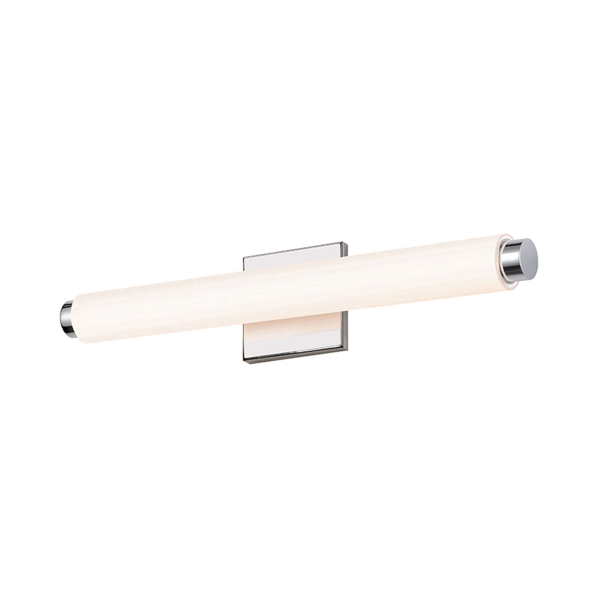 Tubo Slim LED Bath Bar in Small/Polished Chrome/Drum Trim.