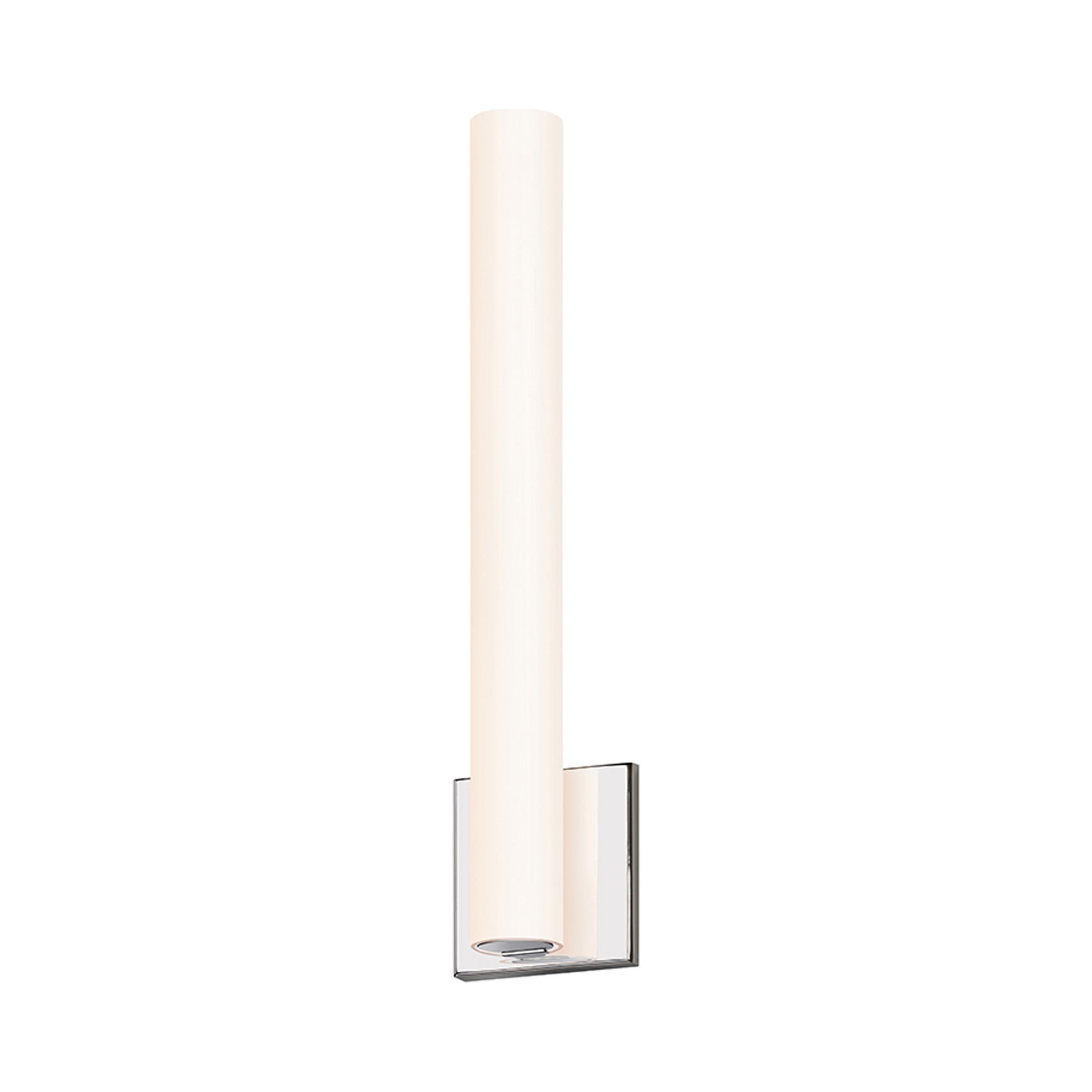 Tubo Slim LED Bath Vanity Light in Large/Polished Chrome/Flat Trim.