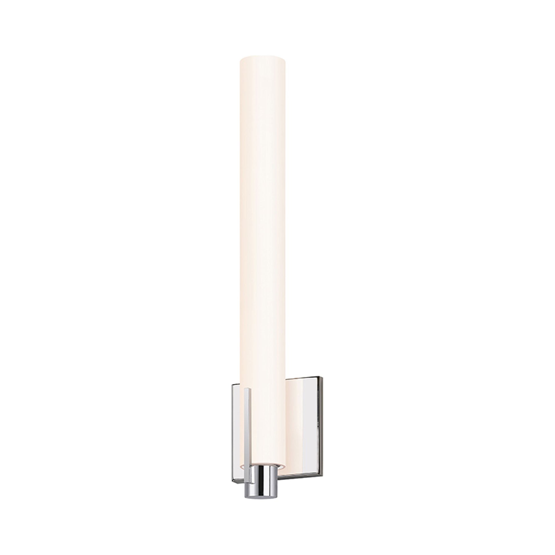 Tubo Slim LED Bath Vanity Light in Large/Polished Chrome/Spine Trim.