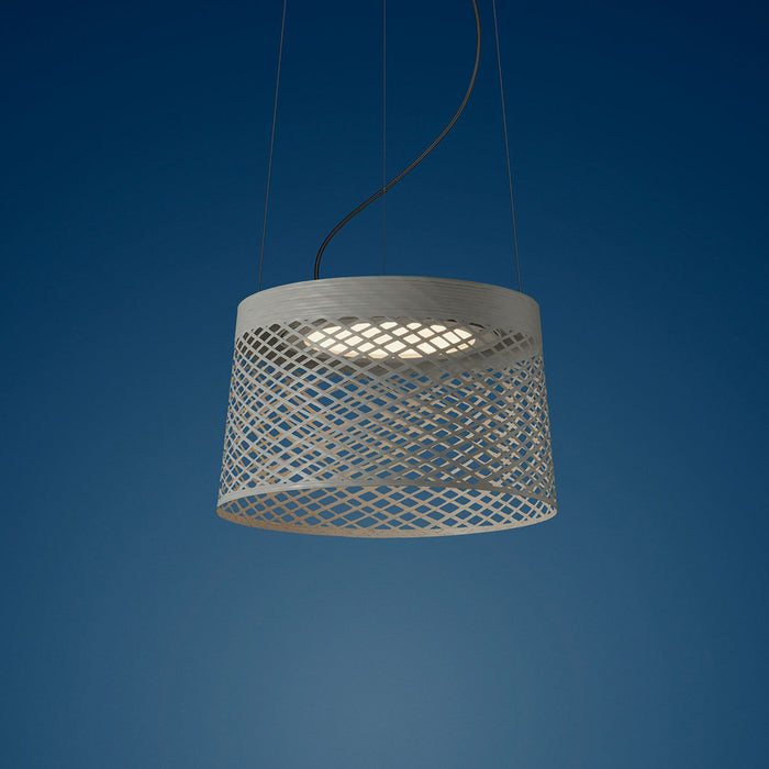 Twiggy Grid Outdoor LED Pendant Light in Greige.