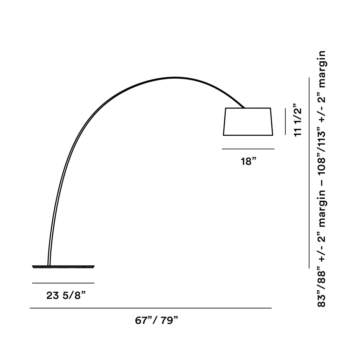 Twiggy Wood Floor Lamp - line drawing.