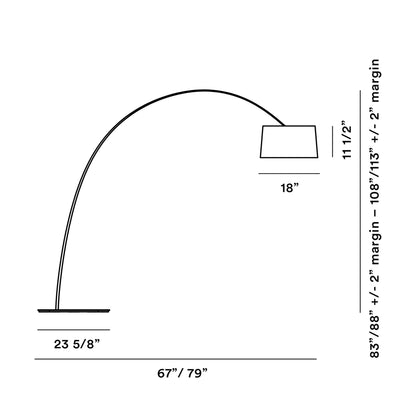 Twiggy Wood Floor Lamp - line drawing.