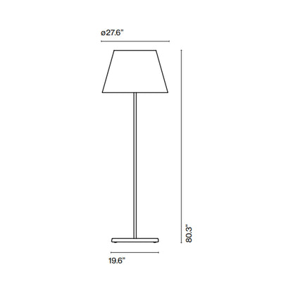 TXL 2019 Outdoor Floor Lamp - line drawing.