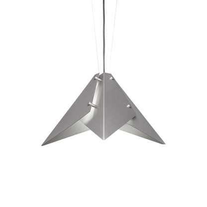 Akira LED Pendant Light in Metal/Satin Pewter (24-Inch).