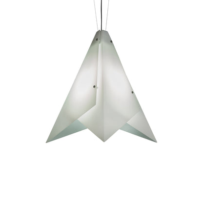 Akira LED Pendant Light in Opal Acrylic/Black Pearl (33-Inch).