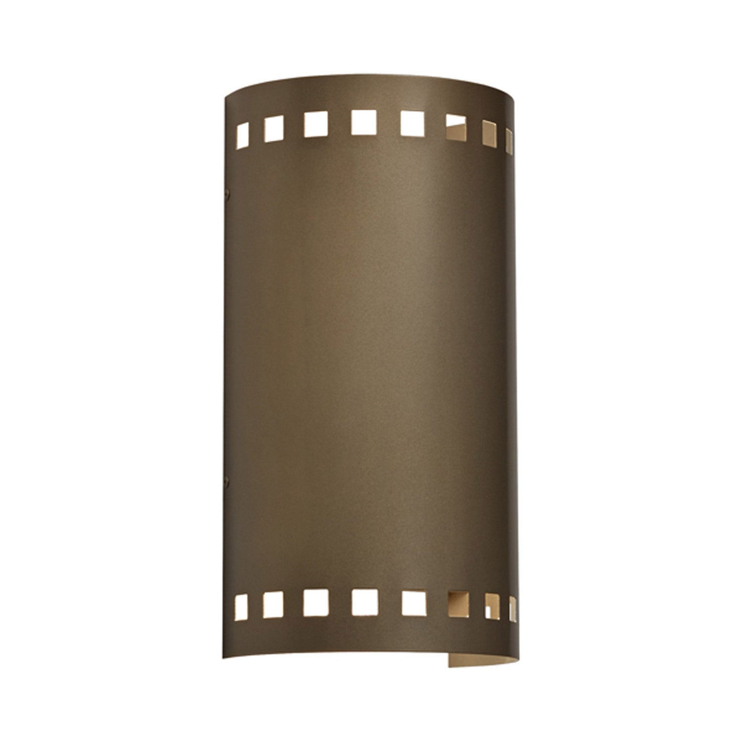 Basic Outdoor Wall Light in Smokey Brass.