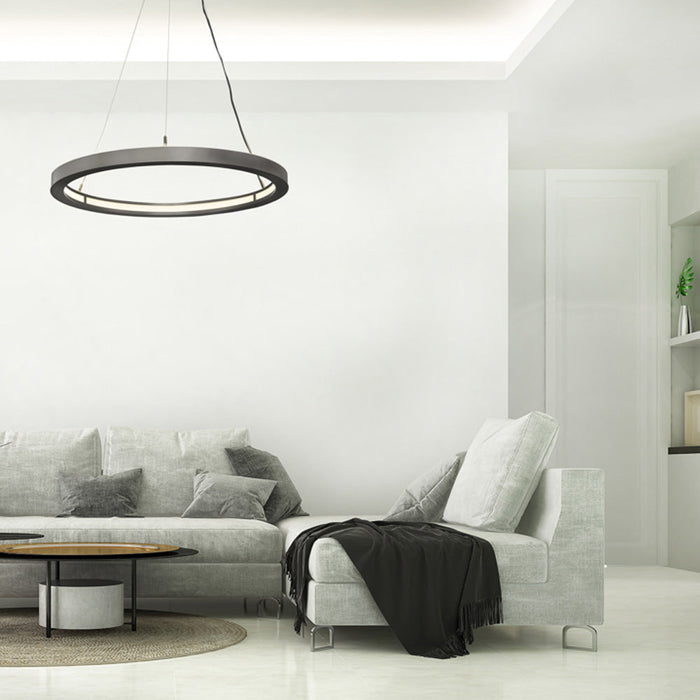 Boks LED Pendant Light in living room.