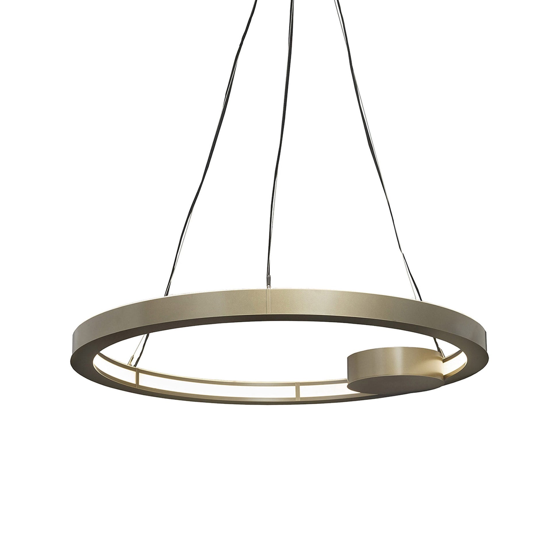 Boks Ring LED Pendant Light in Smokey Brass (Small).