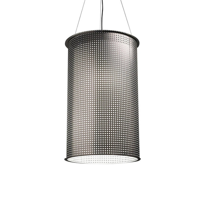 Clarus LED Pendant Light in Squares/Smoked Silver.