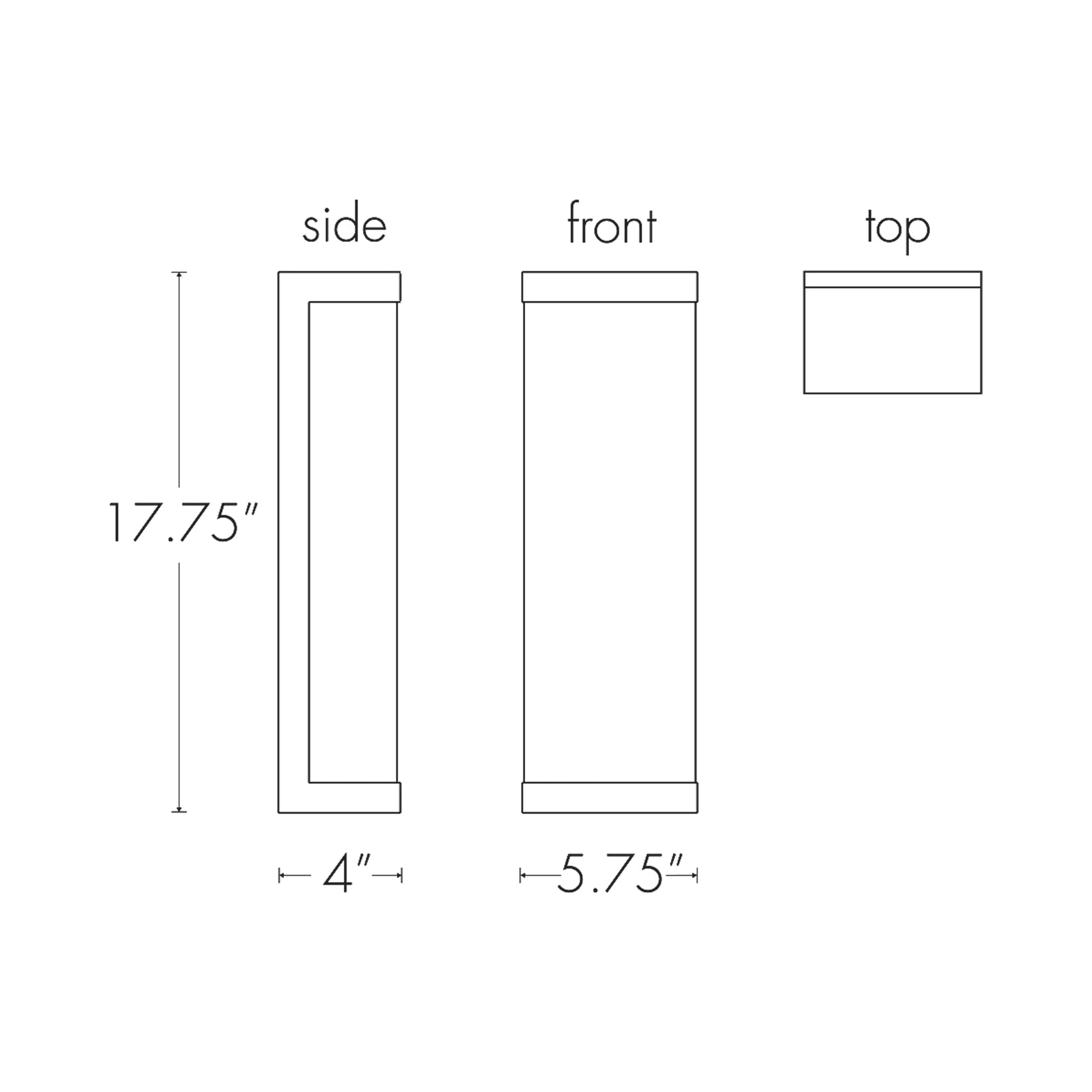 Classics Rim Outdoor LED Wall Light - line drawing.
