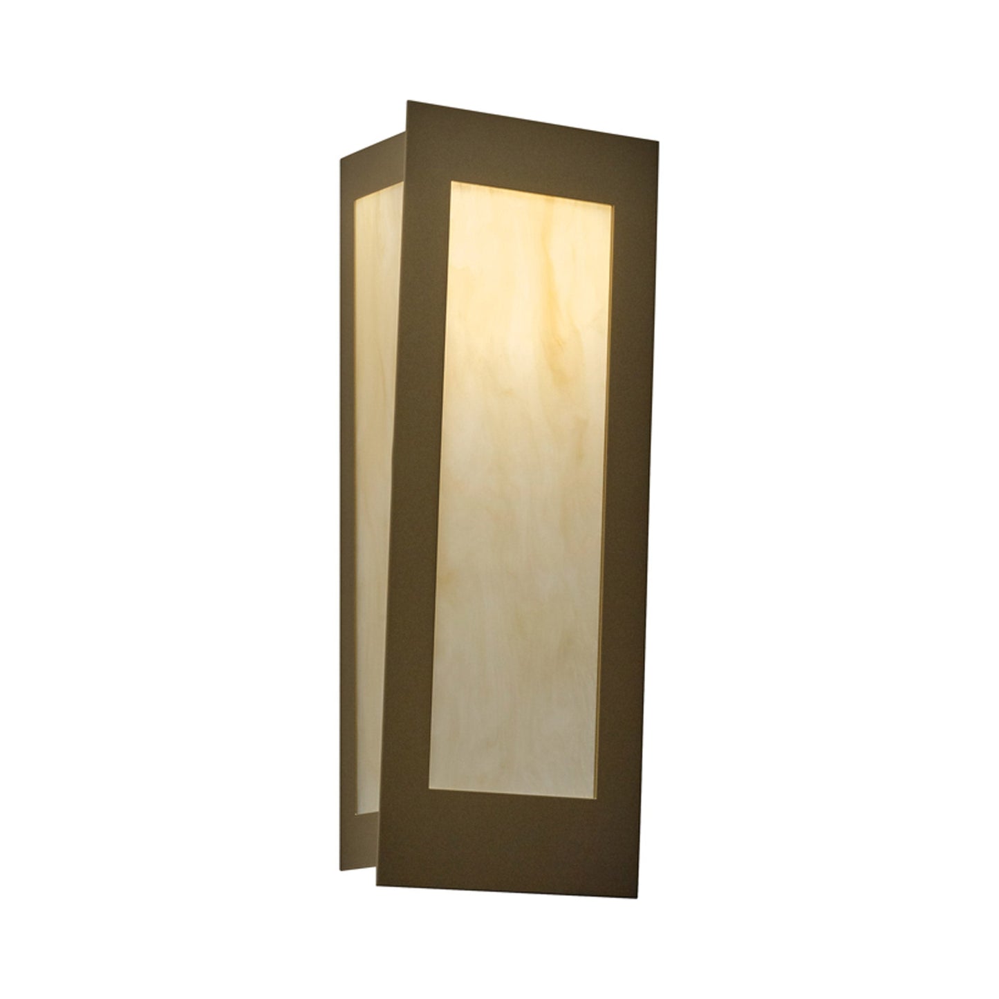 Eo LED Wall Light in New Brass/Caramel Onyx (18-Inch).