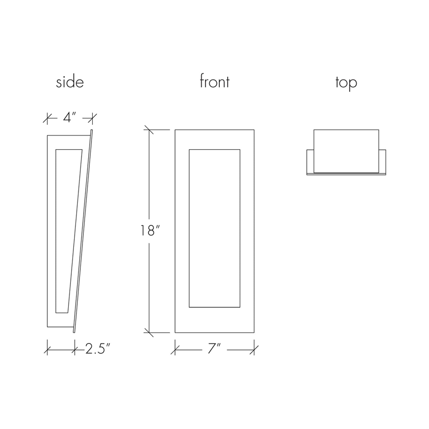 Eo LED Wall Light - line drawing.