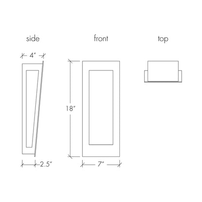 Eo LED Wall Light - line drawing.