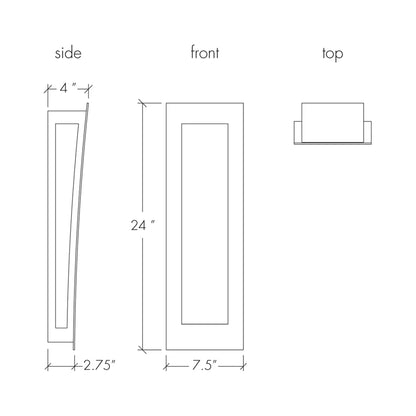 Eo LED Wall Light - line drawing.