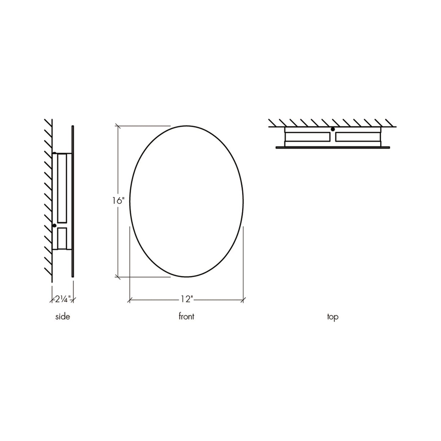 Fortis LED Wall Light - line drawing