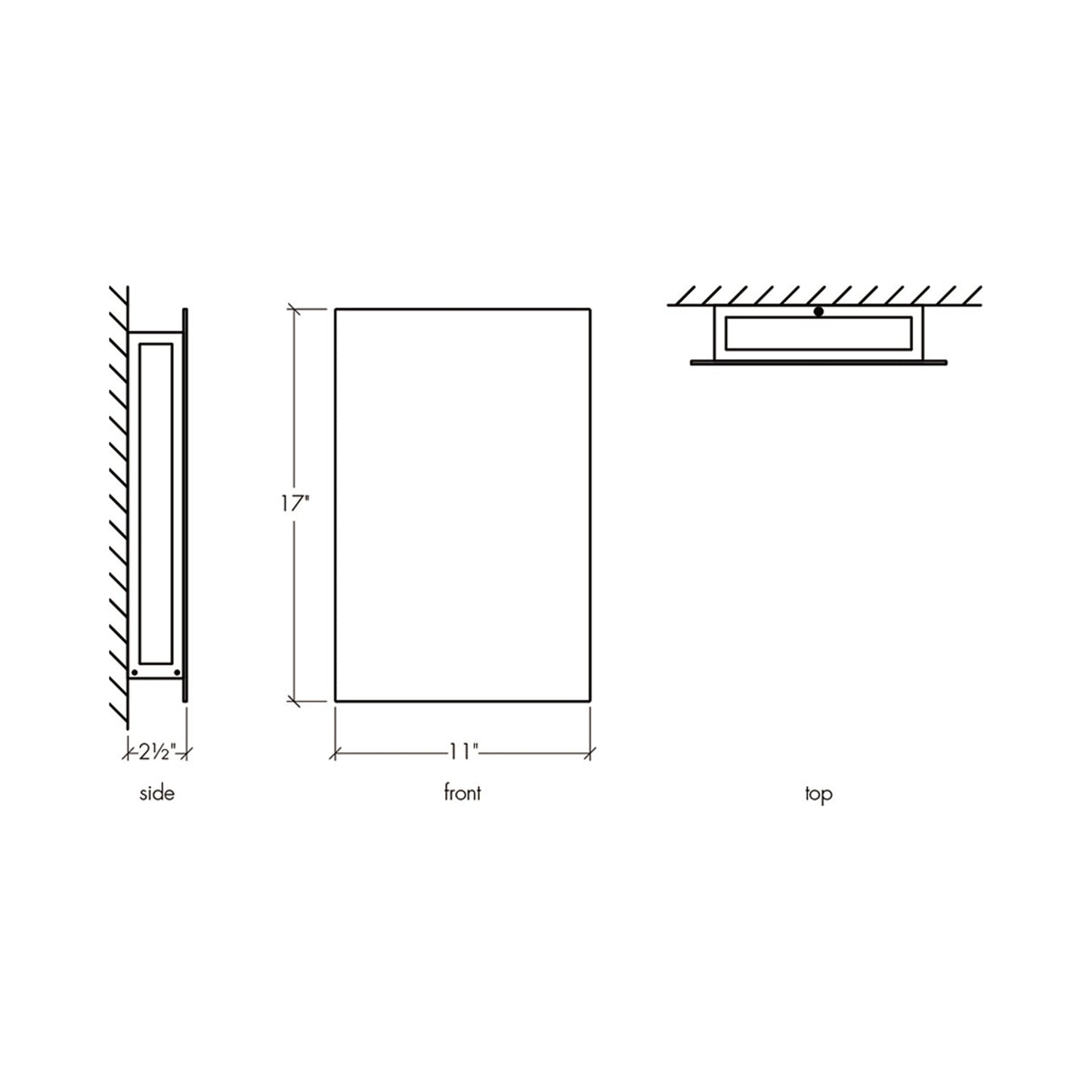 Fortis LED Wall Light - line drawing