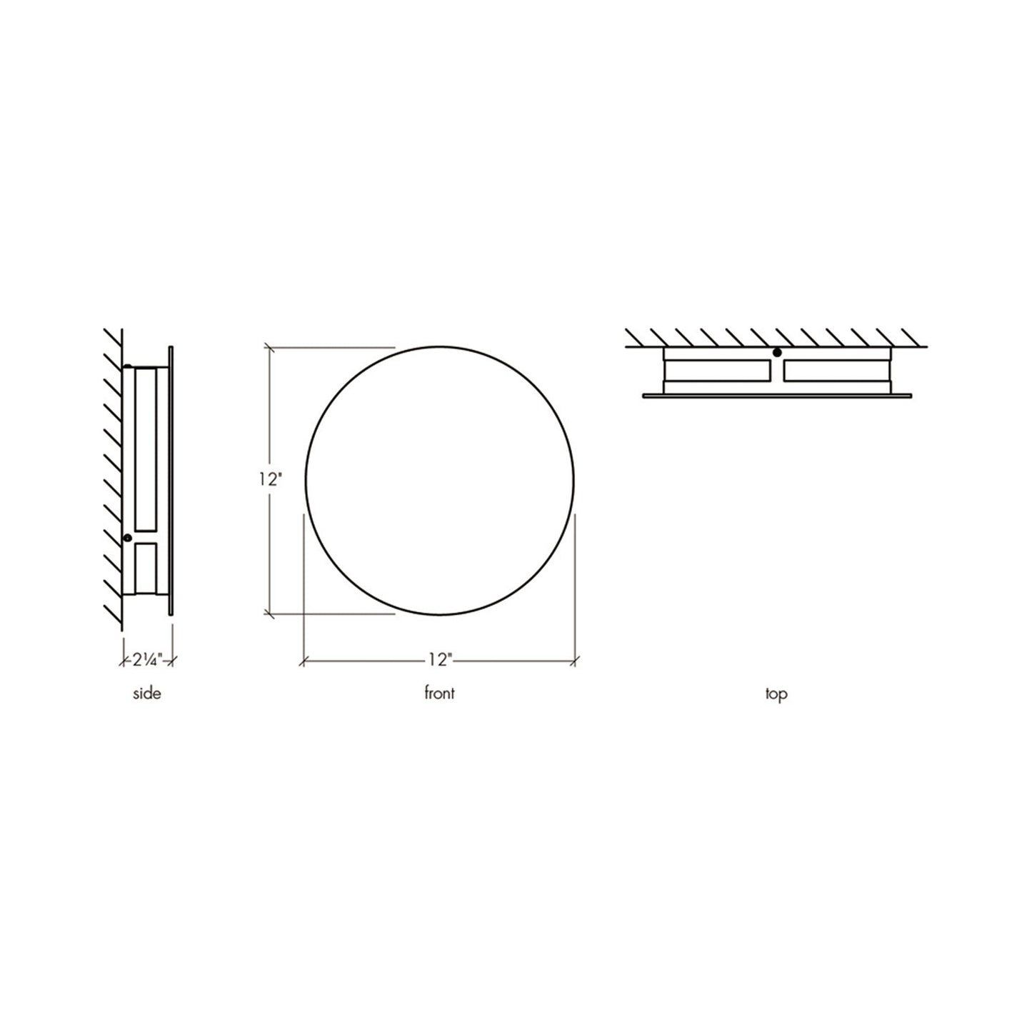 Fortis LED Wall Light - line drawing